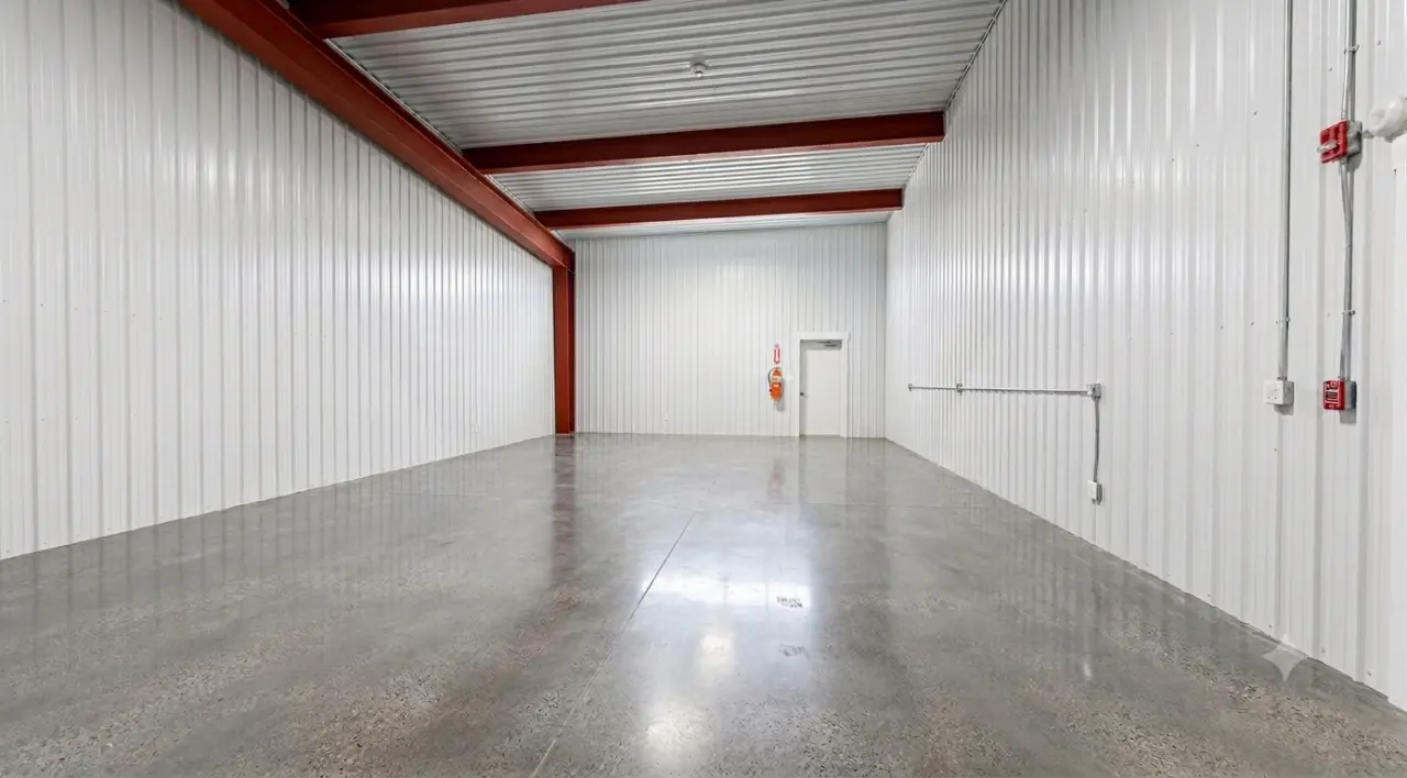 1,500 SF standard flex bay interior in Rockwall