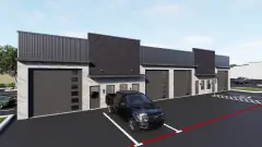 1,500 SF standard bay exterior, Buildings B through D