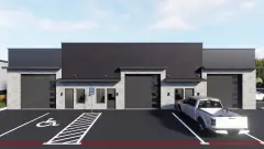 2,000 SF large bay exterior, Buildings F through I frontage
